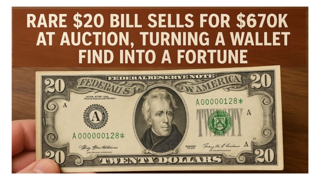 Rare $20 Bill Sells for $670K at Auction, Turning a Wallet Find into a Fortune
